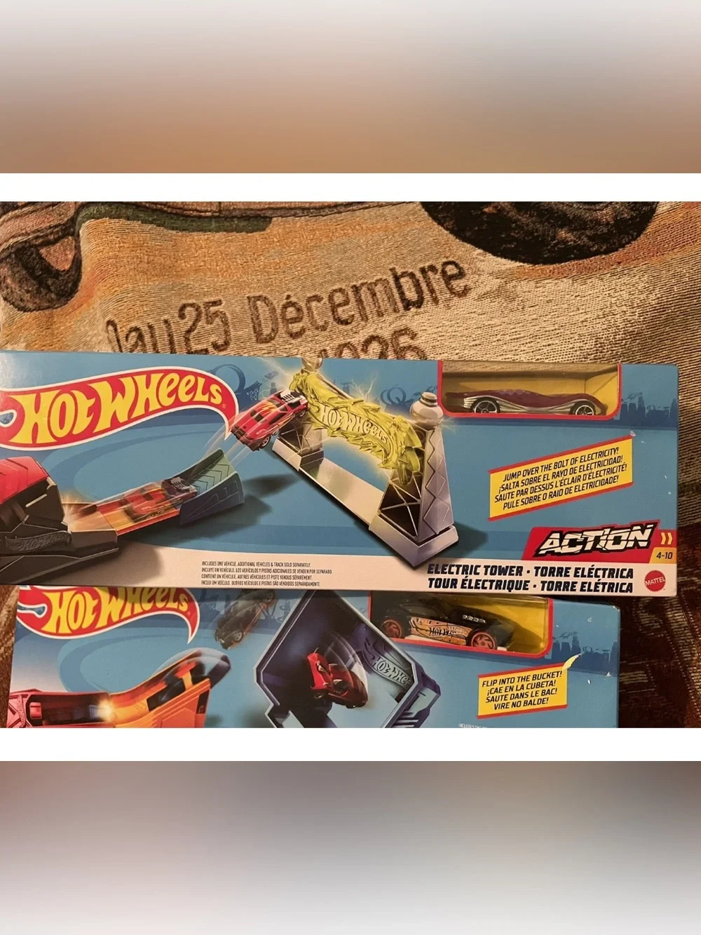 Lot of 2 HOT WHEELS Action Accessories Flip Ripper & Electric Tower w/Cars NEW